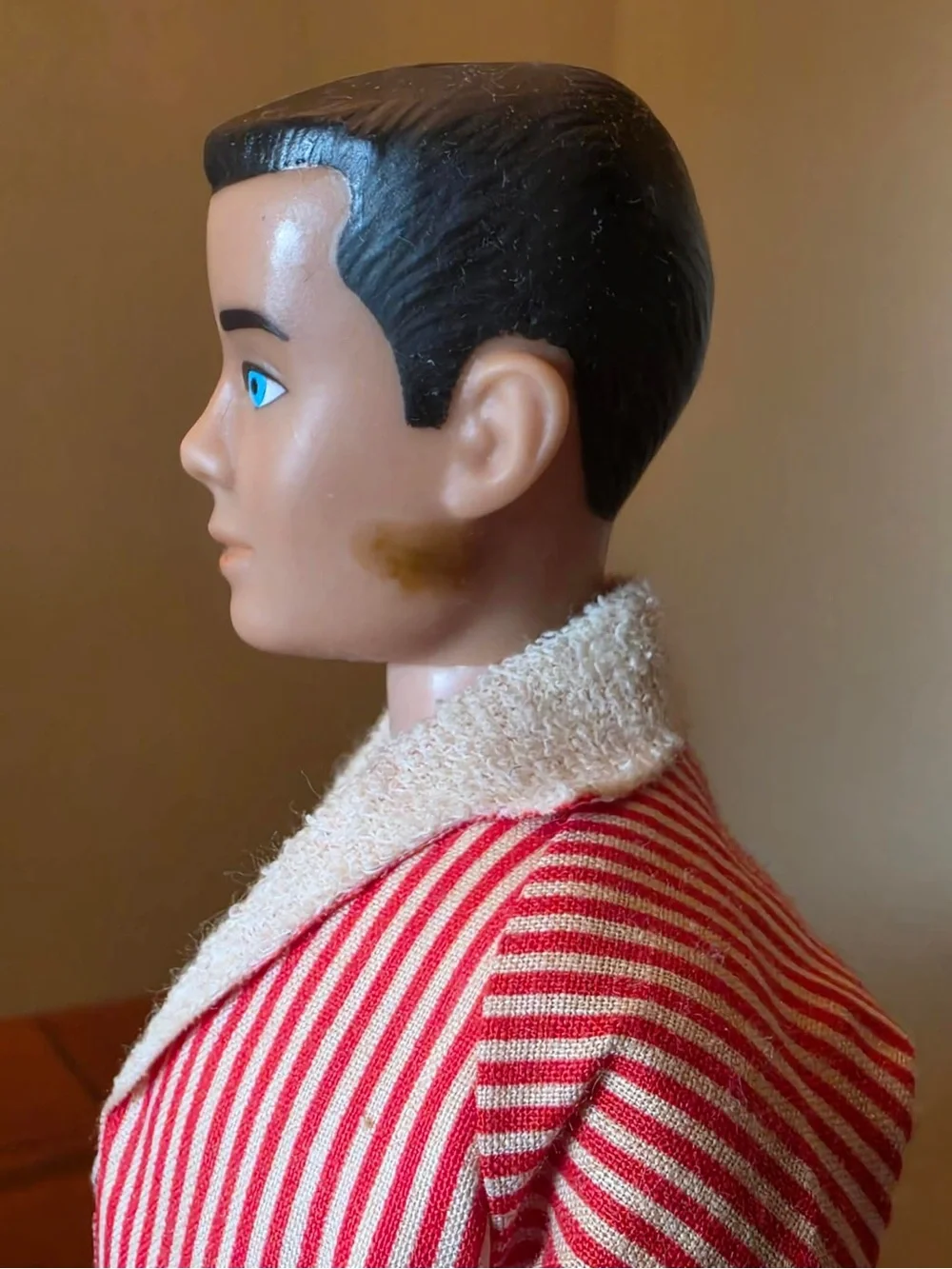 Mattel Ken Doll in Red and White Striped Shirt with Red Shorts